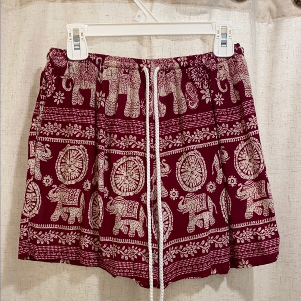 Elephant Print Shorts